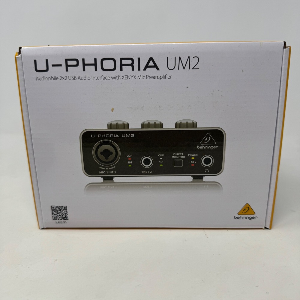 Behringer U-Phoria UM2 USB Audio Interface with XENYX Mic Preamp Black